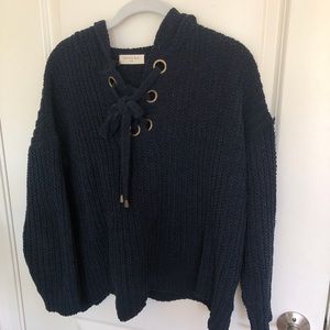 Hooded Chunky Sweater